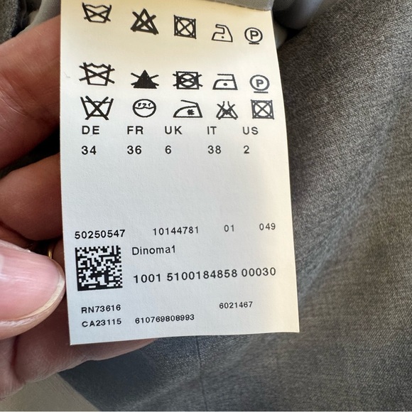 Hugo Boss Gray Sleeveless Sheath Midi Dress - Picture 6 of 9